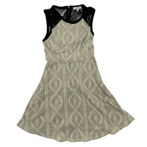 Monteau Beige and Black Lace Dress